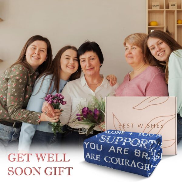 SteadStyle Blanket Gifts for Women or Men - Get Well Blanket, Inspirational Gifts for Her Him, Feel Better After Surgery Present, Thinking of You Gift for Mom Friend Sister Coworker, 60'' x 50'' - Image 2