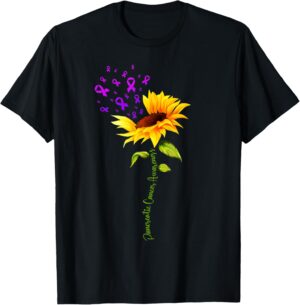 Sunflower Purple Ribbon Support T-Shirt