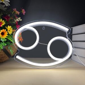 The Zodiac Horoscope Neon Sign, Cancer LED Neon Signs for Wall Decor, Astrology Zodiac Horoscope Neon Lights Beautiful Spiritual, Birthday Party, Home Kids Room Decor Cancer
