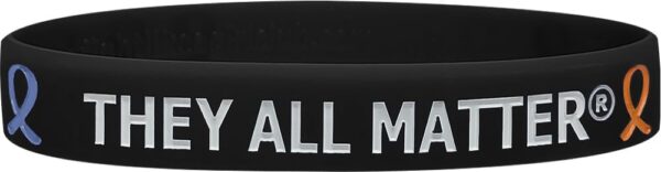 They All Matter Find The Cure Silicone Wristband Bracelets for All Cancers Awareness - 10 Pack (Black) - Image 2