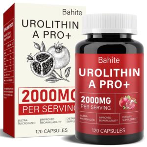 Urolithin A Supplement Capsules 2000MG, High Potency Urolithin A+ Supplement for Healthy Aging, Muscle Recovery, Cellular Health & Vitality Support, 120 Capsules