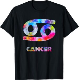 Watercolor Art Cancer Zodiac Sign Symbol Sideways 69 T-Shirt T-Shirt