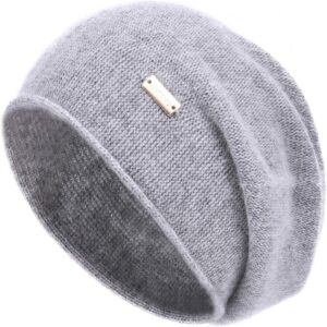 jaxmonoy Slouchy Knit Beanie Hat for Women Winter Soft Warm Ladies Laightweight Slouch Knitted Skull Beanies Cap