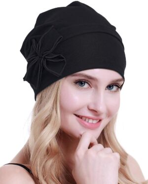 osvyo Cotton Chemo Turbans Headwear Beanie Hat Cap for Women Cancer Patient Hairloss